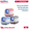 Nhà vệ sinh SONICE LED Cat Litter Box Size 50x35x35cm - 2 cửa, kèm đèn Led cao cấp Petmall