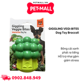 Đồ chơi GIGGLING VEGI-BITES dog toy Broccoli - Bông cải xanh phát ra tiếng, hỗ trợ nhai gặm giảm stress Petmall