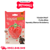 Đồ chơi TOUGH FRUIT fruity-bites Squeaky Silence Strawberry - Trái dâu, hỗ trợ nhai gặm giảm stress Petmall