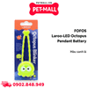 Phụ kiện FOFOS mặt dây LED trang trí vòng cổ cho thú chưng Laroo-LED Octopus pendant battery - Màu xanh lá Petmall