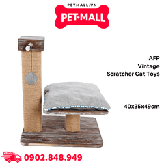 Trụ cào AFP Vintage Scratcher Cat Toys Size 40x35x49cm - Cột vuông, hỗ trợ mèo giảm căng thẳng Petmall