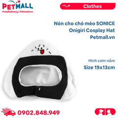 Nón cho chó mèo SONICE Onigiri Cosplay Hat Size 19x13cm - Hình cơm nắm Petmall
