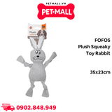 Đồ chơi FOFOS Plush Squeaky Toy Rabbit Size 35x23cm - Thỏ bông xám, phát ra âm thanh Petmall