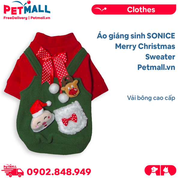 Áo giáng sinh SONICE Merry Christmas Sweater - Vải bông cao cấp Petmall