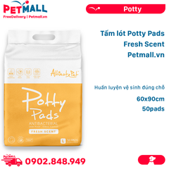 Tấm lót vệ sinh Potty Pads Fresh Scent 60x90cm- 50pads - huấn luyện vệ sinh đúng chỗ Petmall