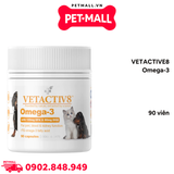 Viên uống Omega-3 VETACTIVE8 dành cho chó mèo hộp 90 viên - Hỗ trợ sức khoẻ Petmall