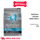 Thức ăn mèo Nutrience Infusion Adult Indoor Cá biển và Rau củ 10kg - Dành cho mèo trưởng thành