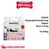 Tã cho chó cái Disposable female dog diaper - 16 miếng | Size M 2-4 kg Petmall