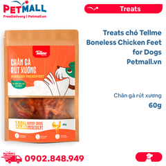 Treats chó Tellme Boneless Chicken Feet for Dogs 60g - Chân gà rút xương Petmall