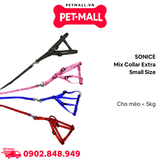 Set dây dắt + yếm SONICE Mix Collar Extra Small Size - Cho mèo < 5kg Petmall