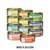  Combo 24 lon 80G - Pate mèo Aatas Mix vị Petmall 