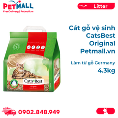 4.3KG - Cát gỗ vệ sinh CatsBest Original Cat Litter - Làm từ gỗ Germany Petmall
