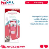Bộ kem đánh răng và bàn chải Bioline Dental Hygiene Set Cheese Flavor for Cats 50g - Kem đánh vị phô mai, dành cho Mèo Petmall