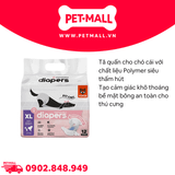 Tã cho chó cái Disposable female dog diaper - 12 miếng | Size XL 6-17 kg Petmall
