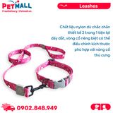 Set Dây + Vòng cổ Sonice Lucky Leash + Collar 20kg - 2cm Gấu dâu Petmall
