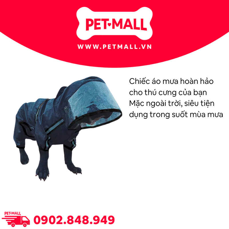 Áo mưa thú cưng SONICE The Dog Face Raincoat Petmall