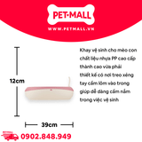 Khay vệ sinh mèo Sonice Lapule KT1 size S - 30 x 39 x 12 cm - Hồng  | Tặng Kèm Xẻng Petmall