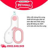 Kềm cắt móng Pet Gravity LED mini Nail clipper - Màu hồng Petmall