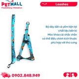 Set Dây + Yếm Sonice Lucky Leash + Harness 10kg - 1.5cm Hình chó mèo xanh lục Petmall