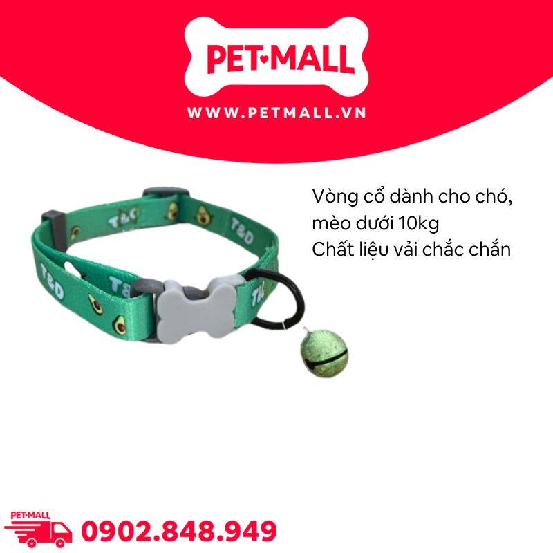 Vòng cổ Sonice Lucky Collar 10kg - 1.5cm Bơ xanh Petmall