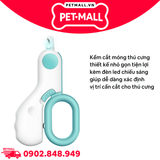 Kềm cắt móng Pet Gravity LED mini Nail clipper - Màu xanh dương Petmall