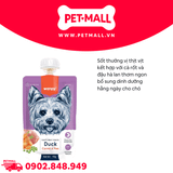 Hộp 10 Gói 90G - Treats chó dạng nắp vặn WANPY Tasty Meat Paste Duck Carrot & Pea - Vị thịt vịt, cà rốt & đậu Petmall