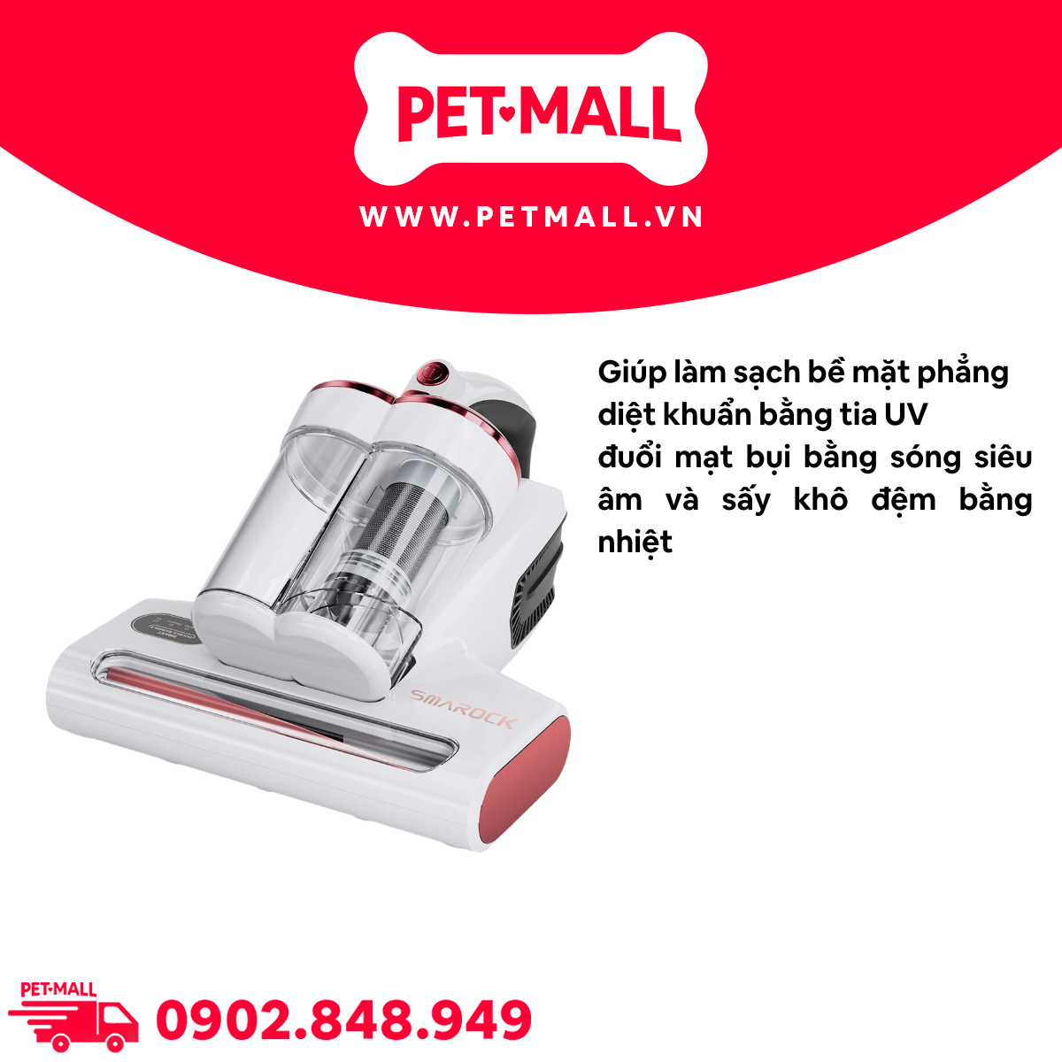 Máy hút đệm diệt khuẩn thông minh Smarock S10 Petmall