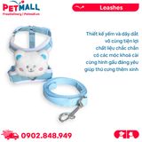 Set yếm + dây dắt SONICE Bechon Bear - Hình gấu Petmall