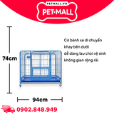 Chuồng nuôi chó Pet 94 Cửa Vuông Petsmix size lớn | D94cm x R63cm x C74cm Petmall