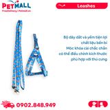 Set Dây + Yếm Sonice Lucky Leash + Harness 5kg - 1cm Hình chó xanh biển Petmall