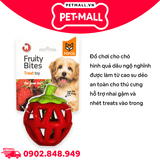 Đồ chơi FOFOS fruity-bites strawberry treat leakage toys - Hình quả dâu đựng treats cho thú cưng chơi đùa Petmall
