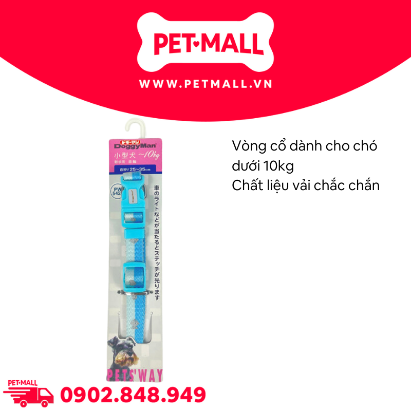 Vòng cổ DoggyMan Size 10kg - Sọc xanh Neon Petmall