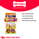 Đồ chơi con chuột lông gà CattyMan - Set 3 con Petmall