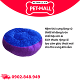 Nệm SONICE hình tròn Doughnut Cushion Blue/Purple Size 62 x 17cm - Màu xanh tím Petmall