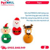 Đồ chơi FRISCO Holiday Santa & Frienda Latex Squeaky Dog Toy Medium Size - Bộ 3 cái, hình ông già noel và tuần lộc Petmall