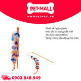 Cần câu AFP Furry Ball Long Fluffer Wand - Đuôi dài lông vũ kèm chuông Petmall