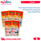Combo 5 Gói 56G - Treats Nekko Gold Cream Tuna with Katsuobushi - Dạng kem, vị Cá ngừ và Cá bào Nhật Petmall