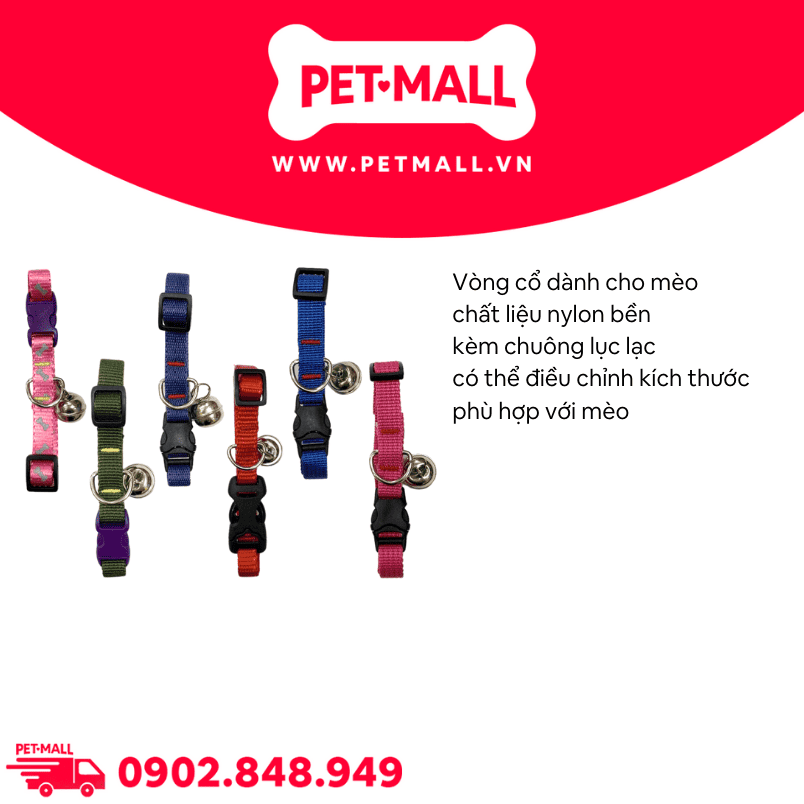 Vòng cổ SONICE Tinkle Bell Collar kèm chuông - Cho mèo 3kg Petmall
