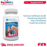 Viên canxi PetAg Calcium Phosphorus Chewable Tablet Supplement for Dogs & Cats - 50 viên - Bổ sung canxi cho Chó và Mèo Petmall