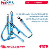 Set Dây + Yếm Sonice Lucky Leash + Harness 30kg - 2.5cm Hình chó xanh biển Petmall