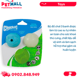 Đồ chơi Chuckit! Fetch Ball Medley Tripe Pack Dog Toy Small Size - Bộ 3 trái, tăng cường vận động và phản xạ Petmall