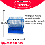 Chuồng khung cửa tròn 77 SONICE | D77 x R51 x C63 cm - Màu xanh Petmall