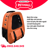 Balo thú cưng Wallet Pet Cute size 33 x 17 x 43 cm - Cam Petmall