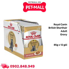 Pate mèo Royal Canin British Shorthair Adult Gravy 85g - Hộp 12 gói Petmall