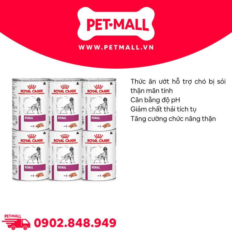 Combo Pate chó Royal Canin Renal Canine Loaf 410g - 12 lon - Hỗ trợ trị sỏi thận Petmall