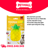 Đồ chơi TOUGH FRUIT fruity-bites Squeaky Jelly Pineapples - Quả dứa phát ra tiếng, hỗ trợ nhai gặm giảm stress Petmall