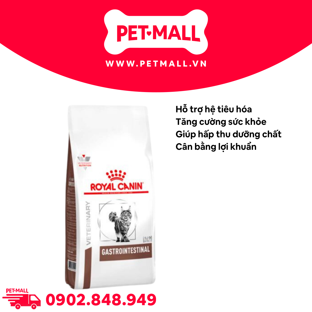 Thức ăn mèo Royal Canin Gastrointestinal 2kg - Hỗ trợ tiêu hoá Petmall