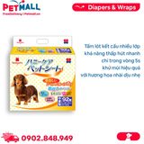 Tấm lót vệ sinh HoneyCare Potty Deluxe Size S | 33x45cm - 92 tấm - Hương Nhài, hỗ trợ huấn luyện Pee Pads Petmall