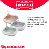Khay vệ sinh mèo SONICE mini cat toilet size 40 x 33 x 11 cm Petmall