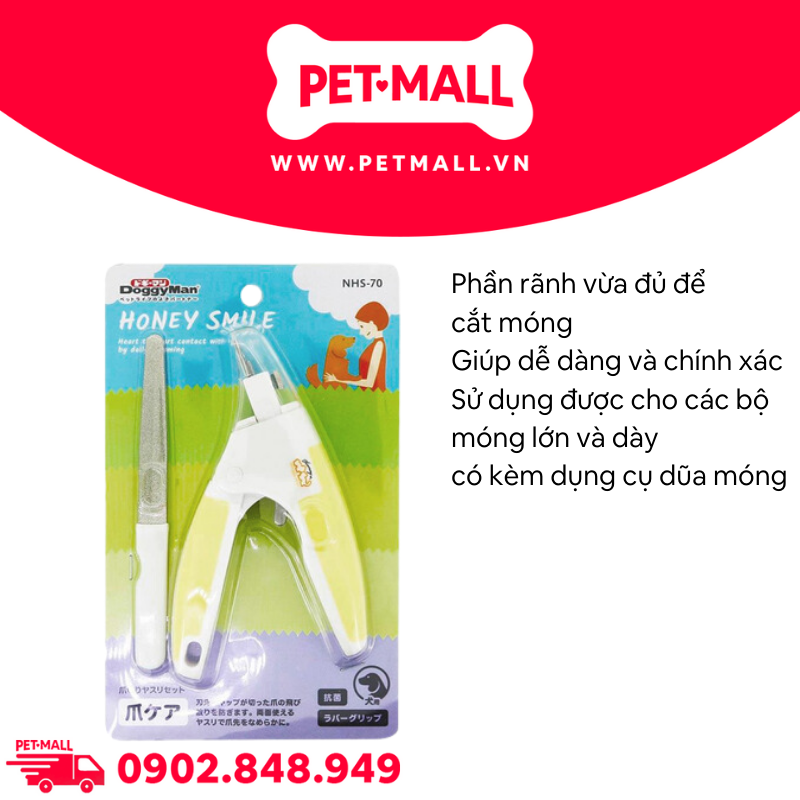 Bộ kềm + dũa móng DoggyMan HoneySmile Petmall